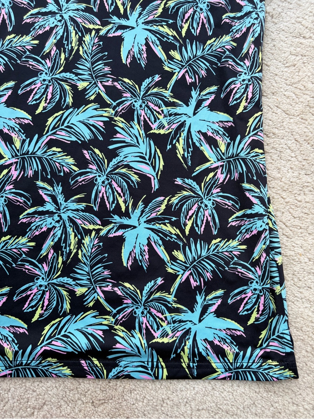 Lofty Llama Men’s Size XL Extra Large The Palmer Neon Palm Tree Golf Polo - Picture 5 of 8
